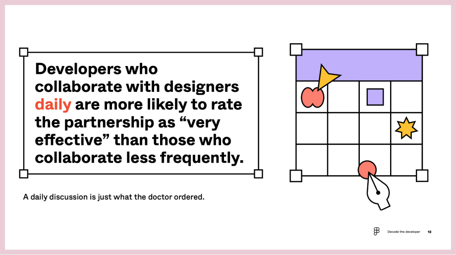 Screenshot from Figma's report: Decode the Developer – an example of original research content