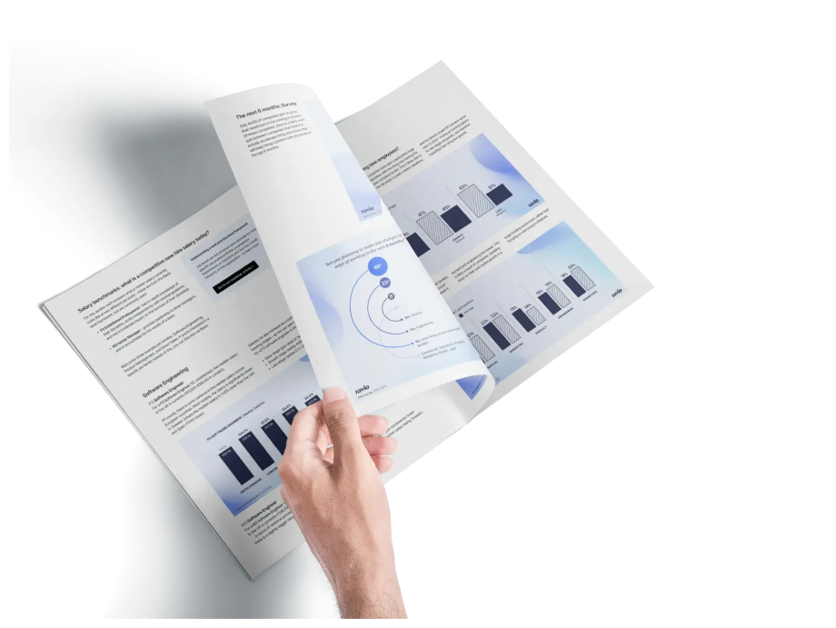 Screenshot from Ravio's compensation trends report – an example of original research content