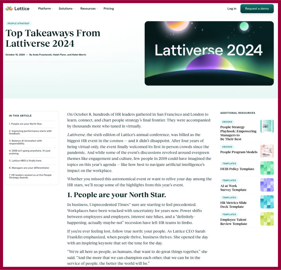 Content repurposing example: Lattiverse