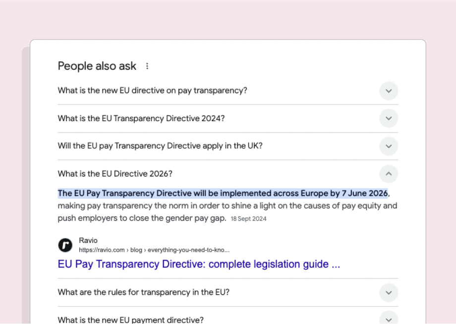 Content refresh example: Ravio's EU Pay Transparency Directive blogs