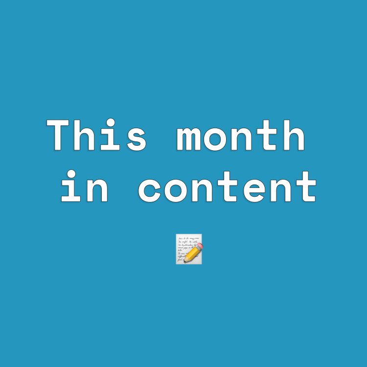 This month in content - newsletter logo
