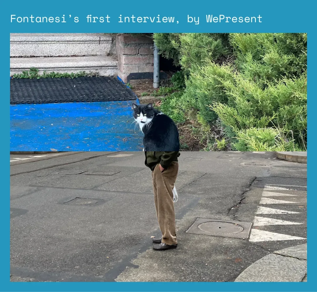 B2B content marketing example: Fontanesi's first interview by WePresent