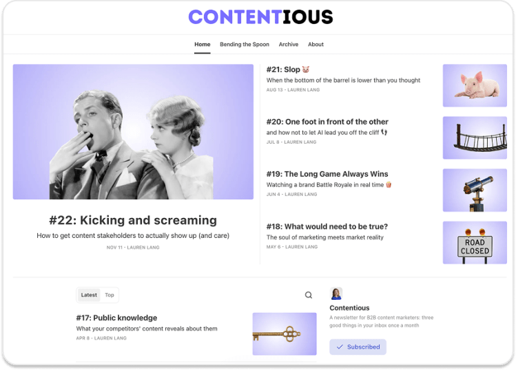 Best content marketing newsletters: Contentious