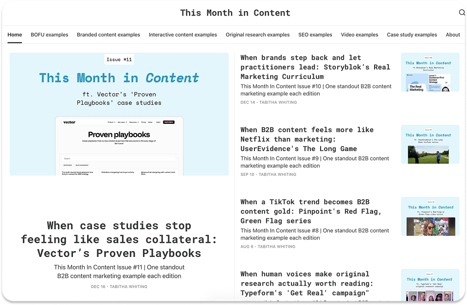 Best content marketing newsletters: This Month in Content