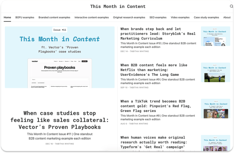 Best content marketing newsletters: This Month in Content