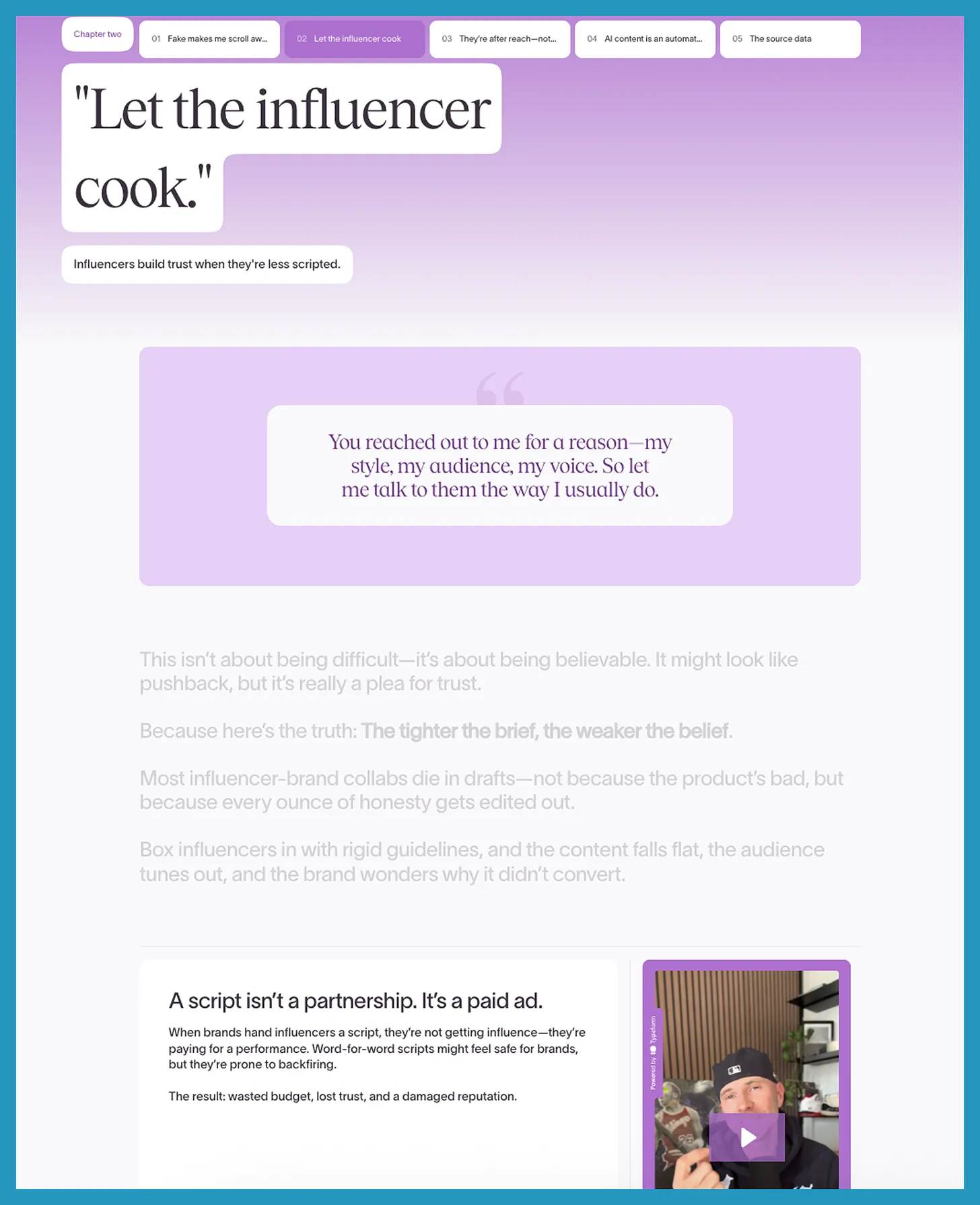 Creative content marketing example: Get Real by Typeform