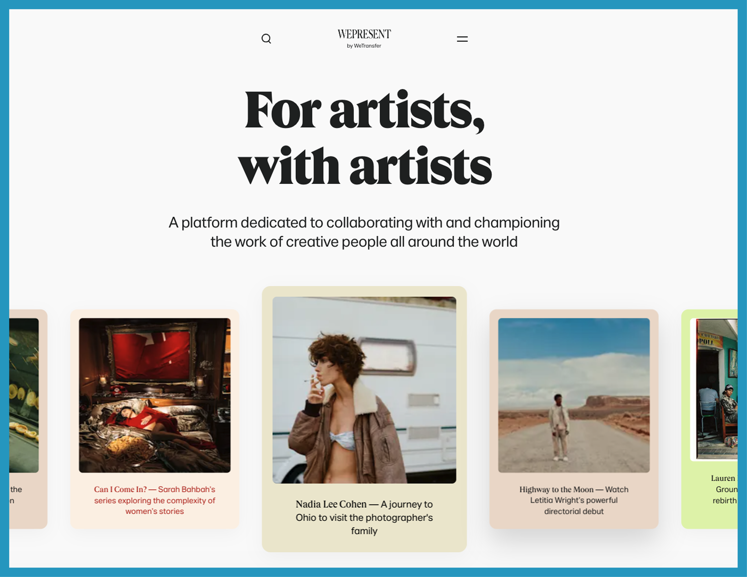 Content type: editorial. Example: WePresent.
