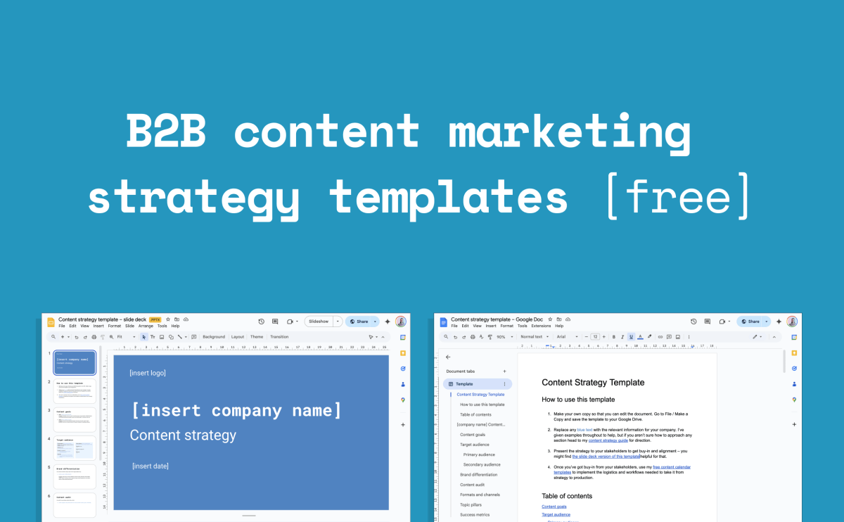 B2B content marketing  strategy templates [free] – header image
