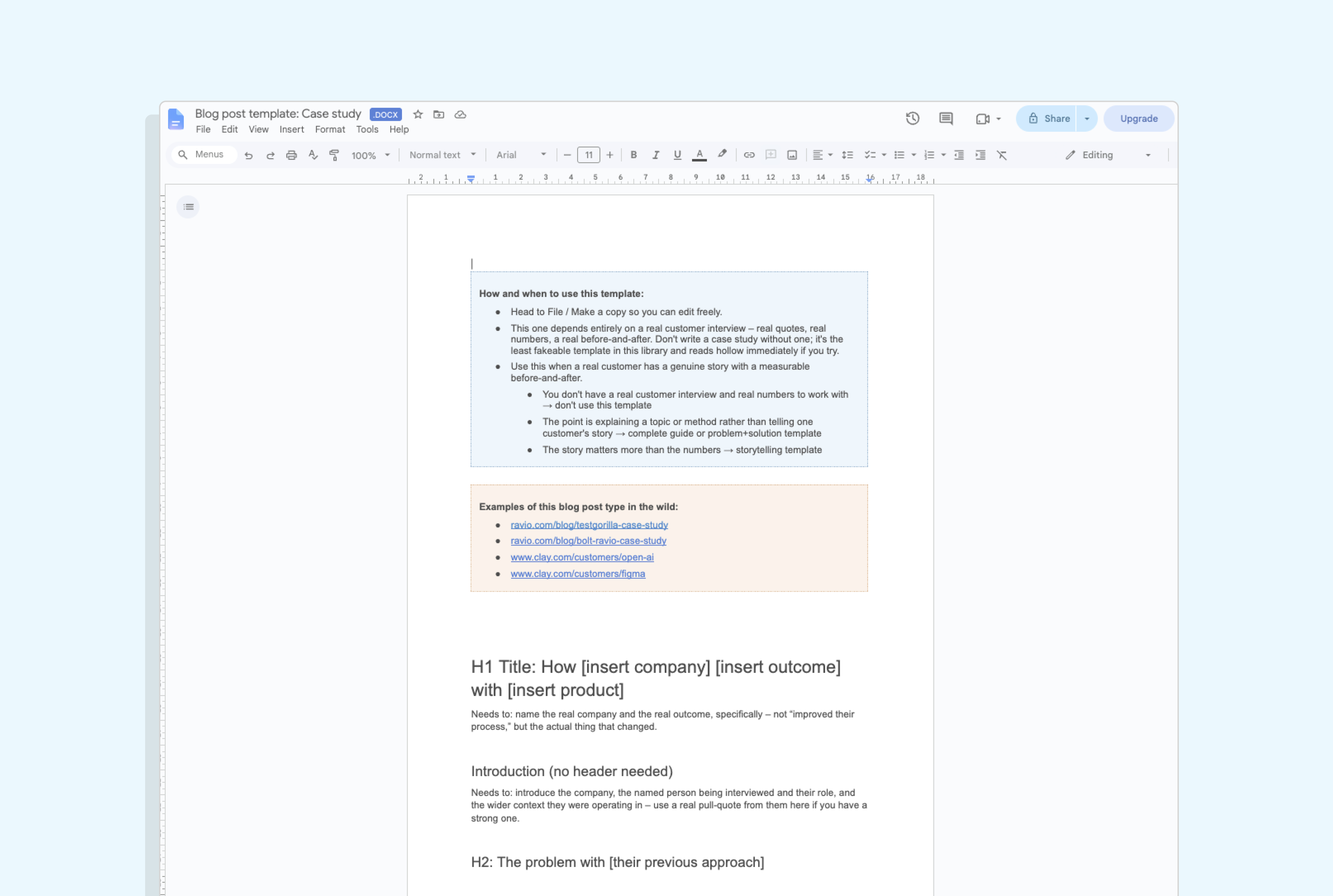 Blog post template: case study