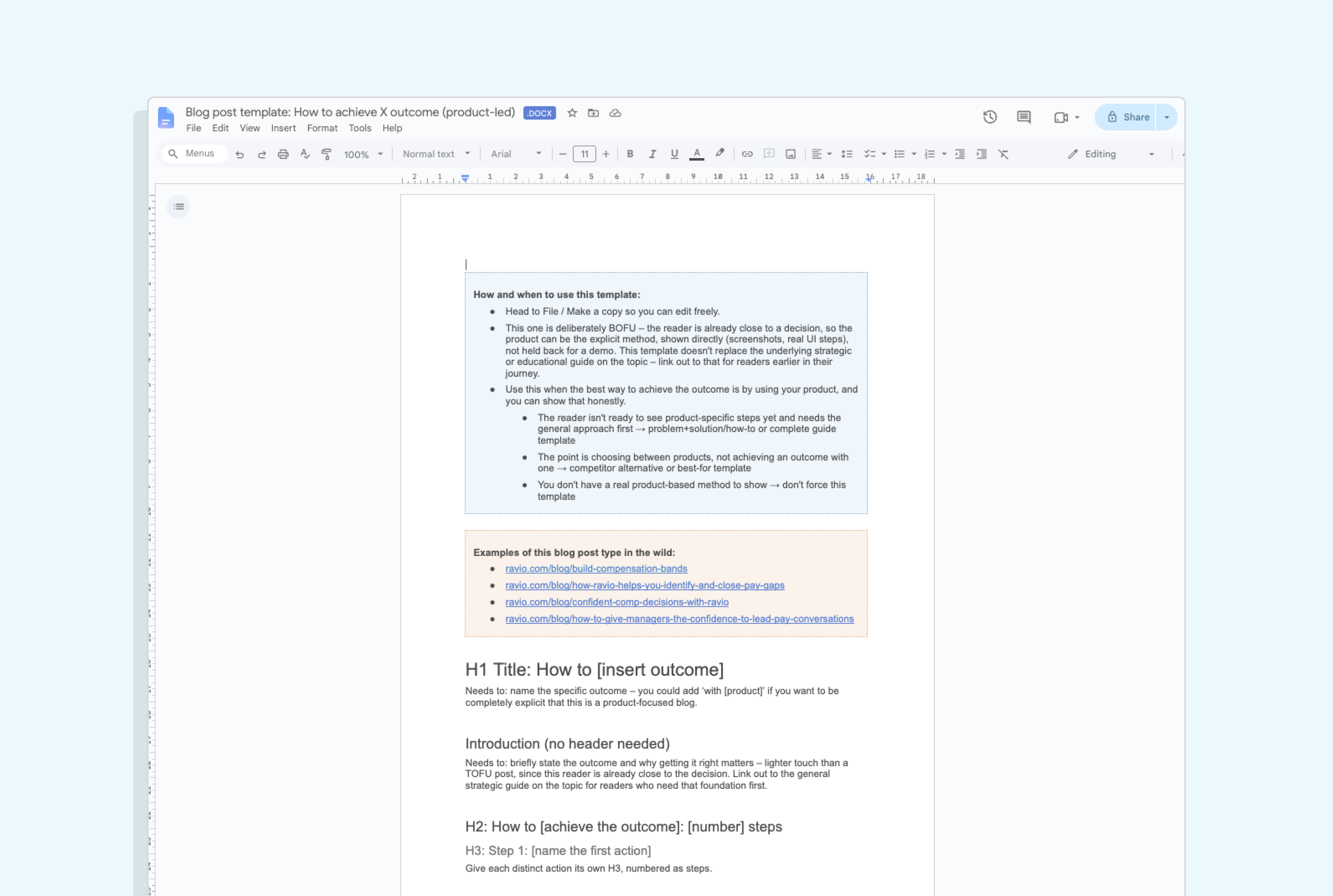 Blog post template: how product helps you achieve outcome