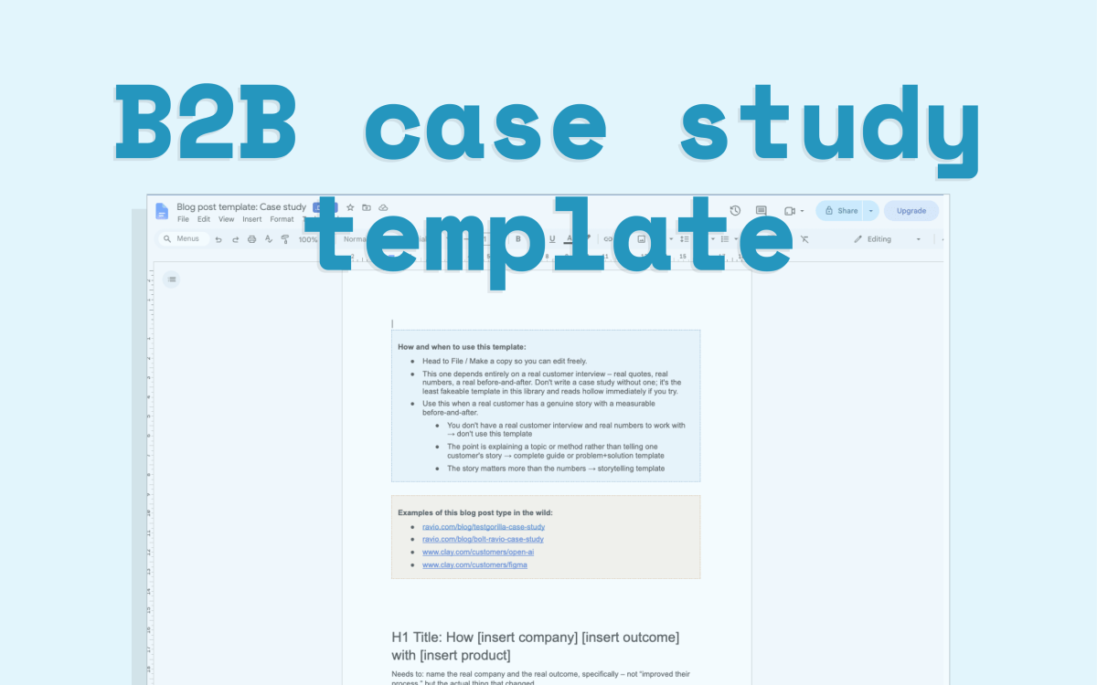 B2B case study template